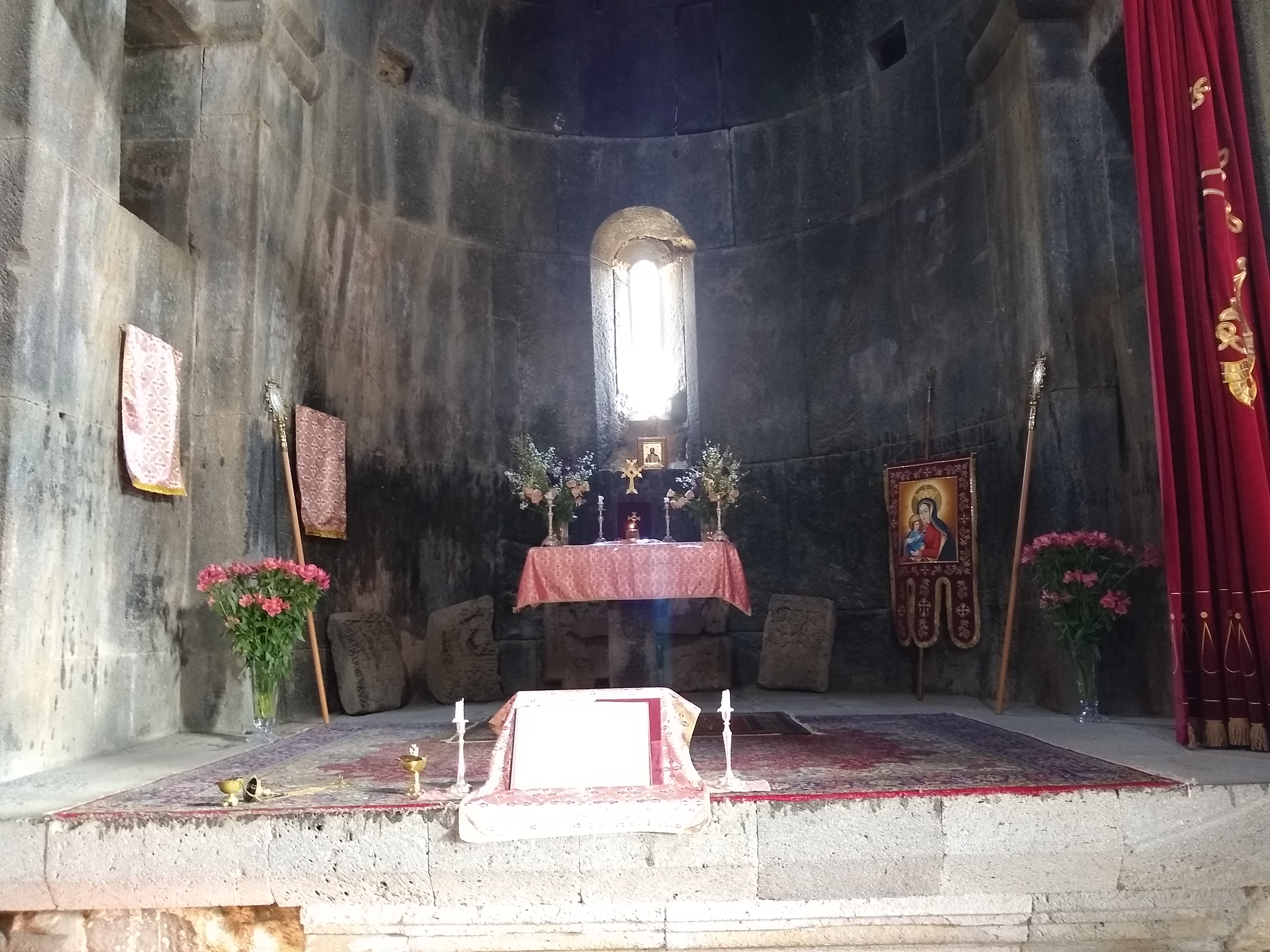 Photo of a church altar inside an old church